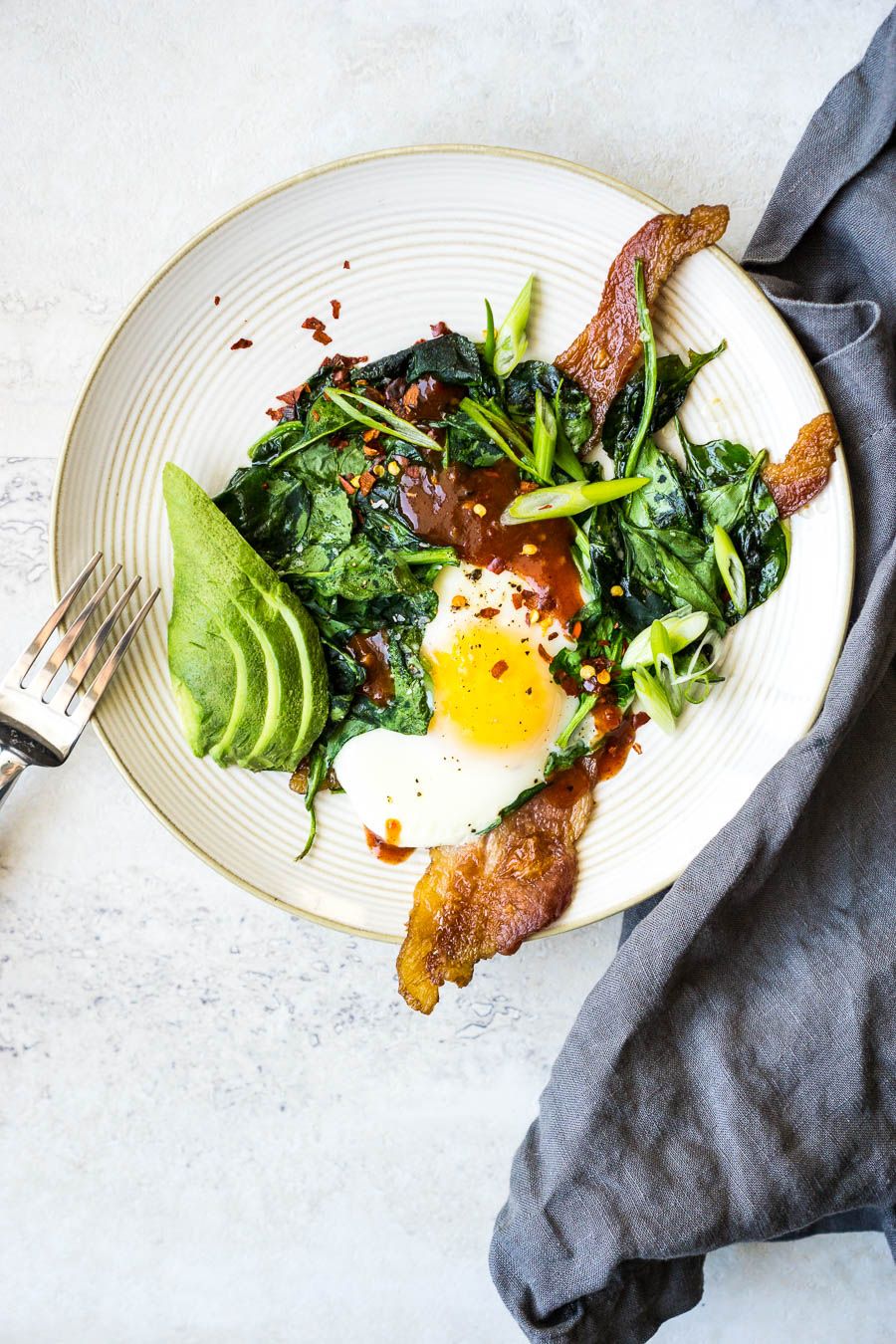 Keto Harissa Bacon & Eggs