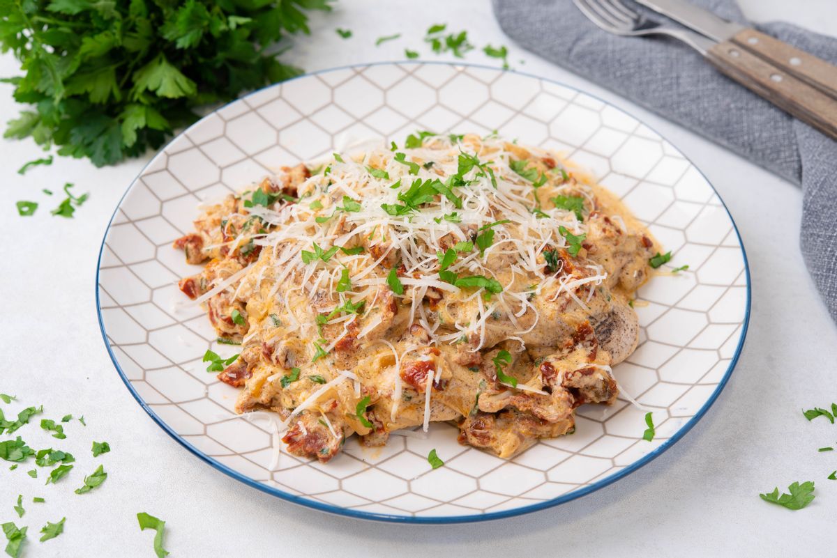 Keto High Protein Creamy Tomato Chicken