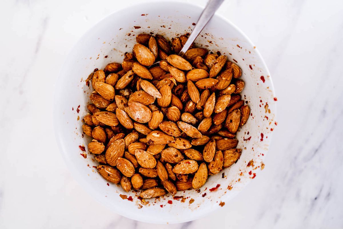 Keto Air Fryer Chili Salt and Vinegar Almonds