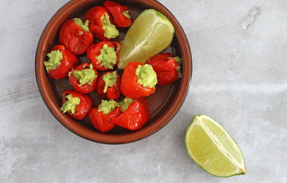 Keto Guacamole Stuffed Peppers