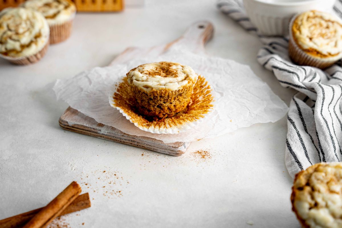 Keto Pumpkin Cream Cheese Muffins 