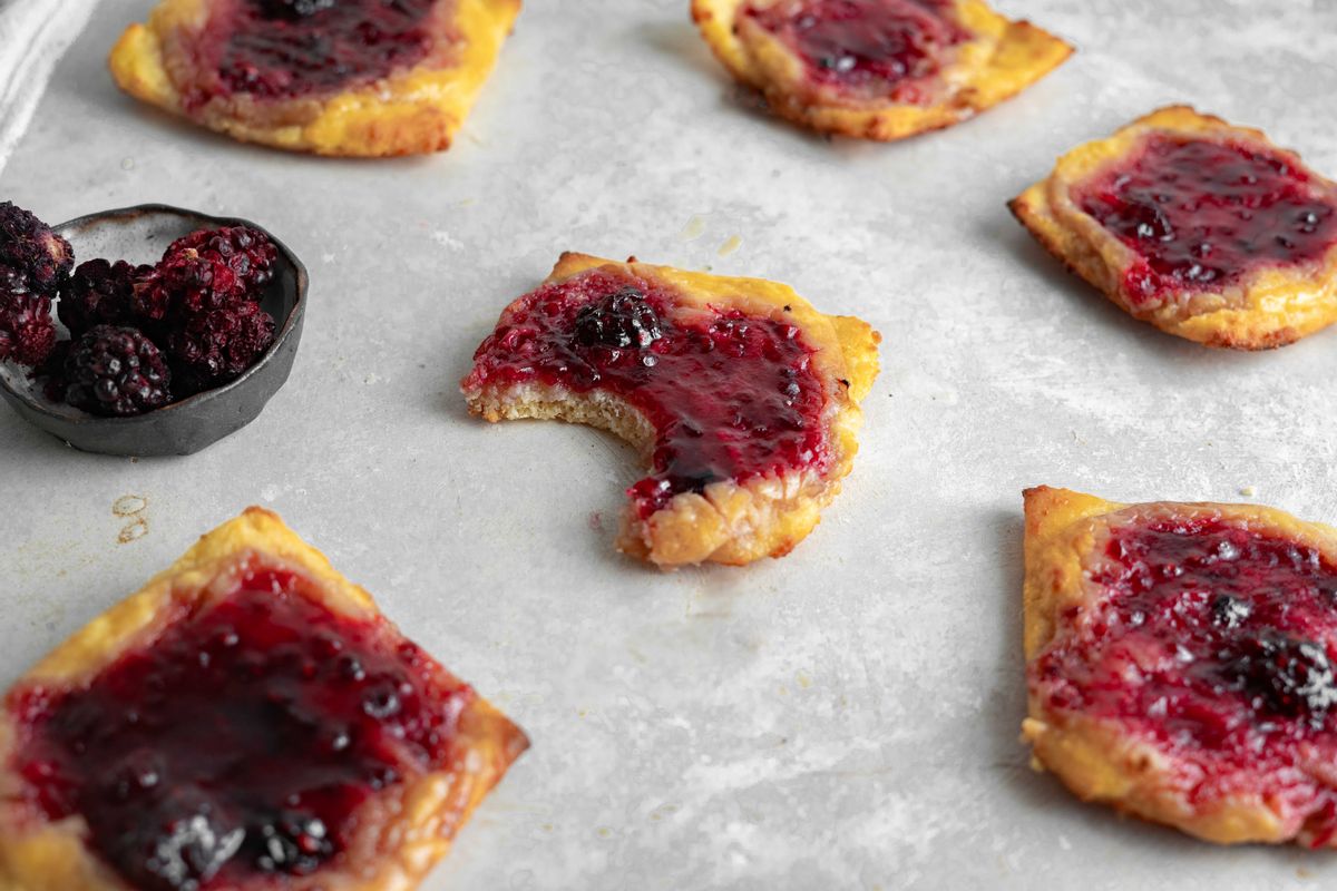 Keto Cream Cheese and Blackberry Danish