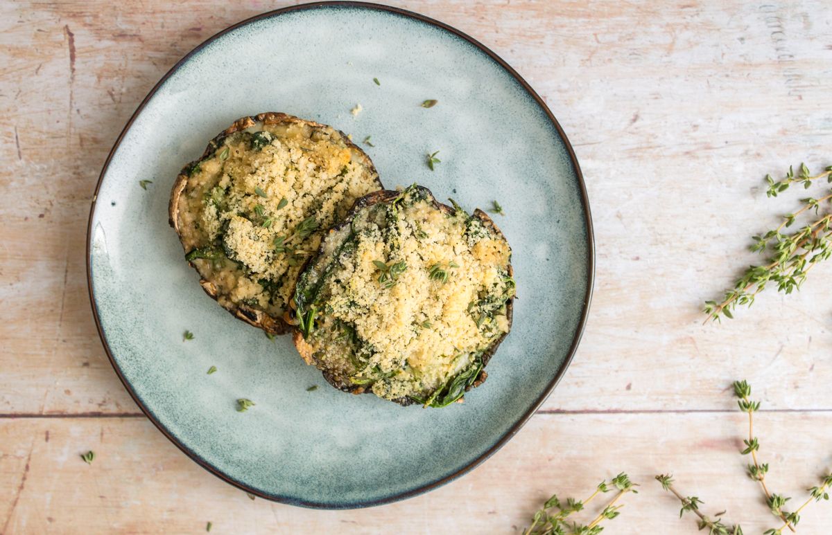 Keto Cheesy Herb Stuffed Mushrooms