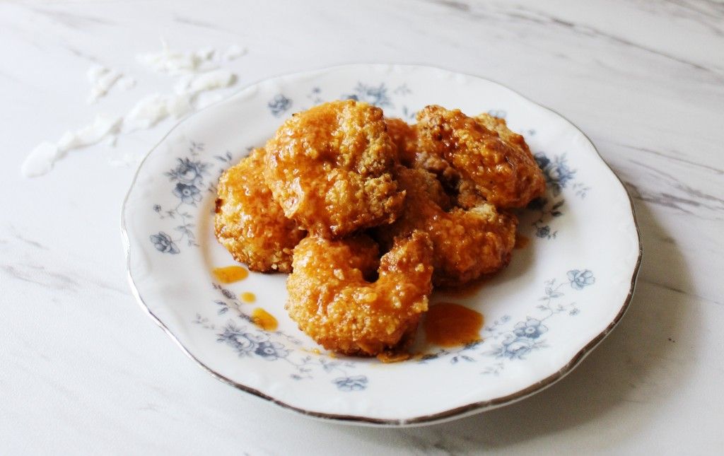 Keto Air Fryer Coconut Shrimp w Spicy Honey Sauce