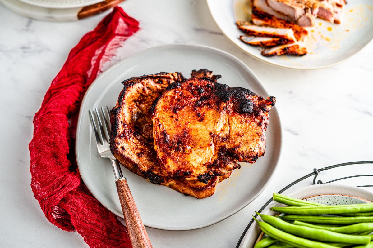 Keto Air Fryer Gochujang Pork Chops