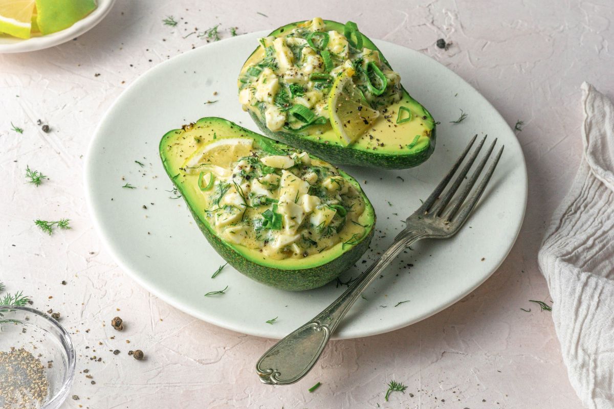 Keto Egg Salad Stuffed Avocado