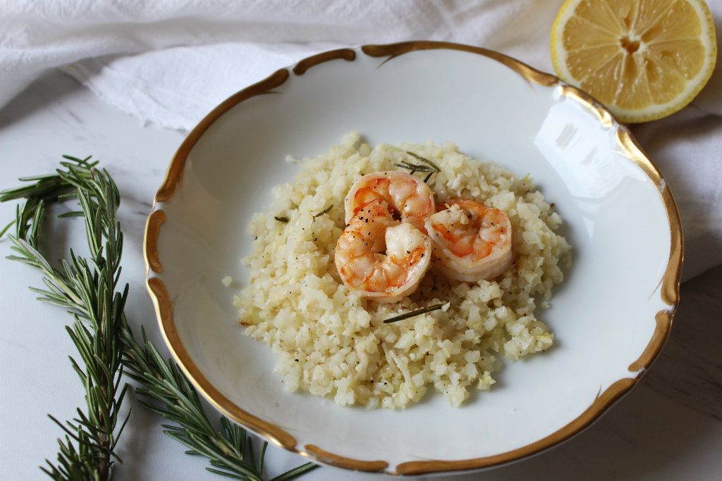 Keto Honey Garlic Shrimp Over Rosemary Rice