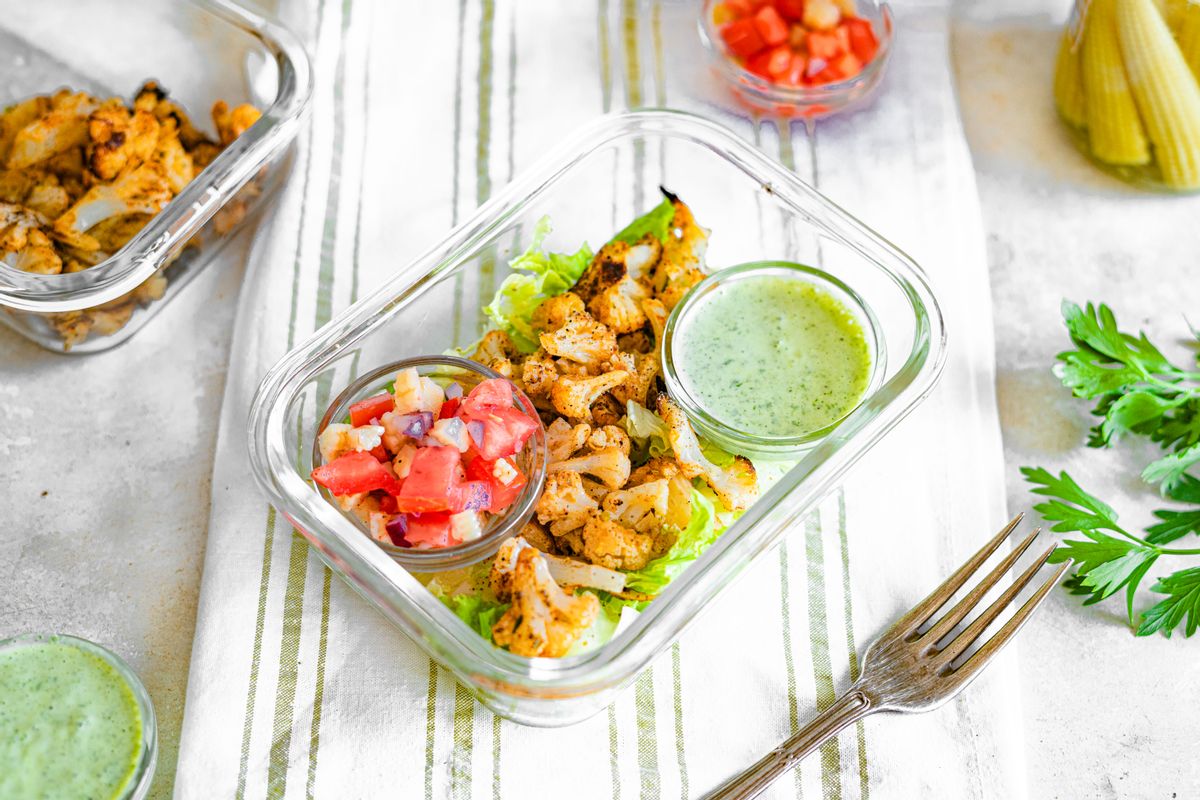 Keto Cauliflower Taco Salad Meal Prep