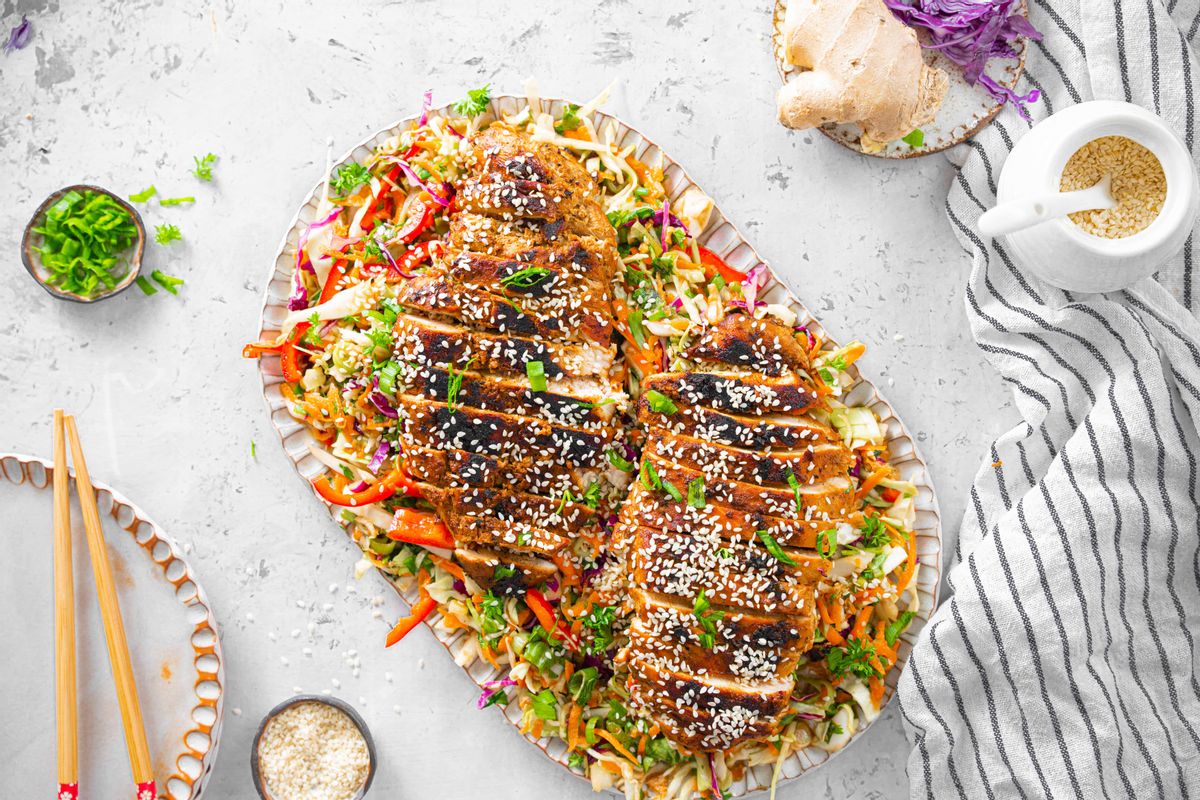 Keto Sesame Ginger Chicken Salad