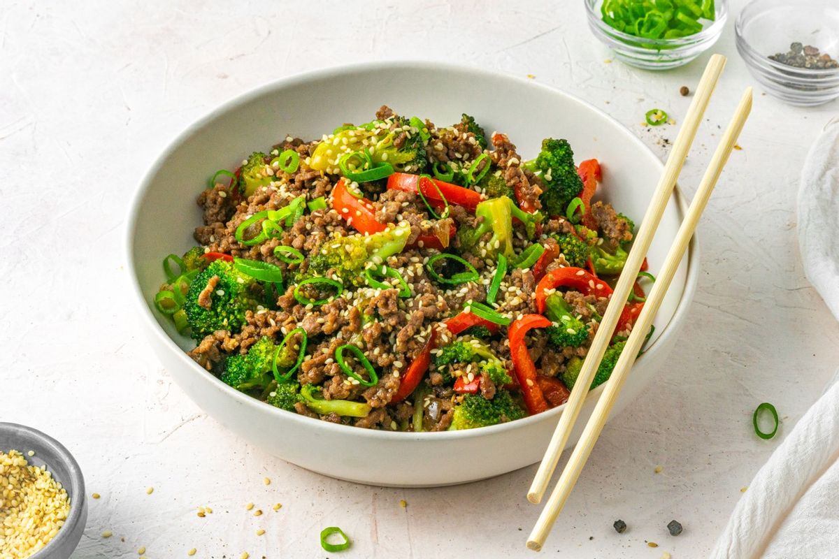 Keto Ground Beef and Broccoli