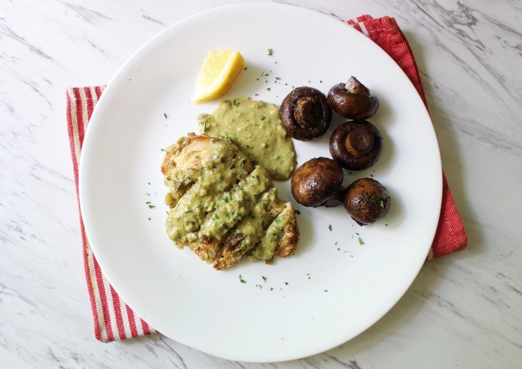 Keto Jalapeno Lemon Chicken w Roasted Mushrooms