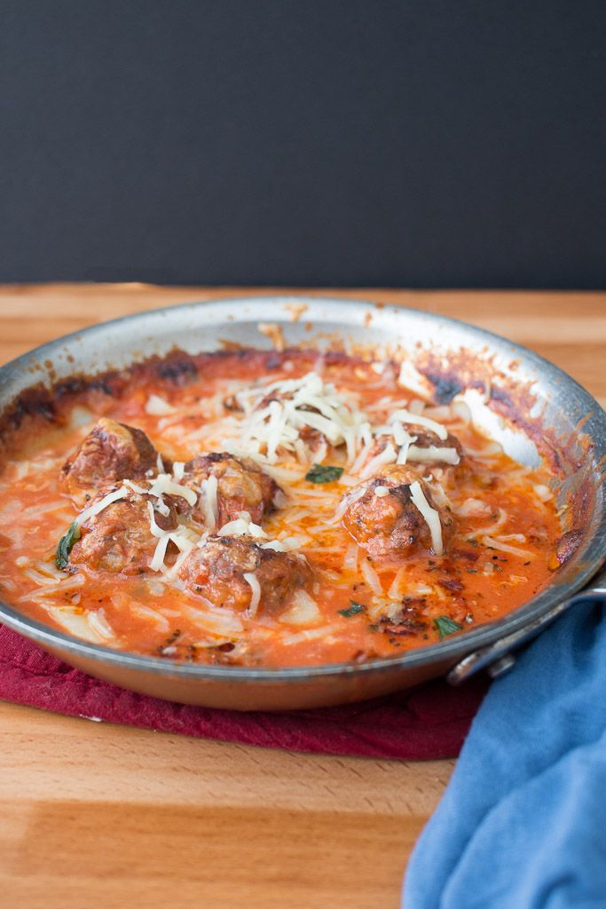 Low Carb Stuffed Pork Meatballs with Tomato Cream Sauce