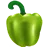 Green bell peppers, raw