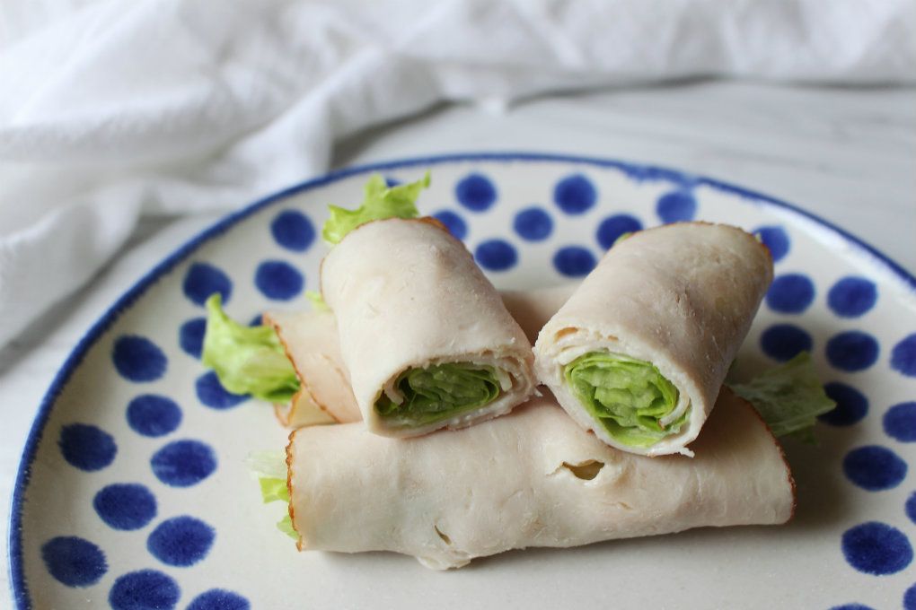 Keto Turkey Caesar Salad Rollups