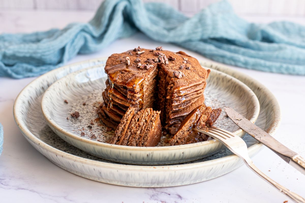 Keto Chocolate Protein Pancakes