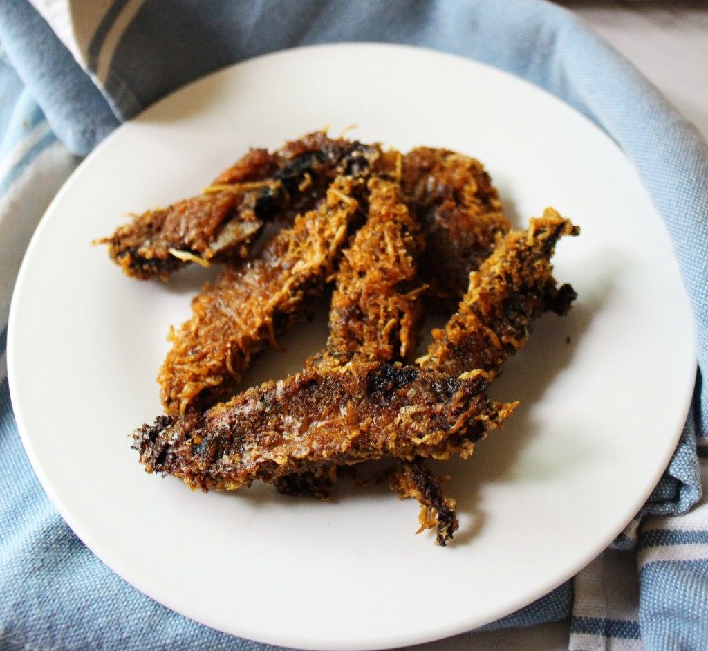 Keto Baked Pork Rind Portabella Strips