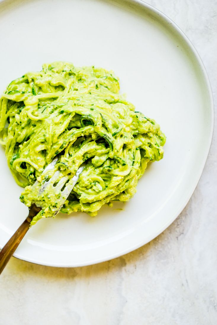 Low Carb Avocado Pesto Noodles