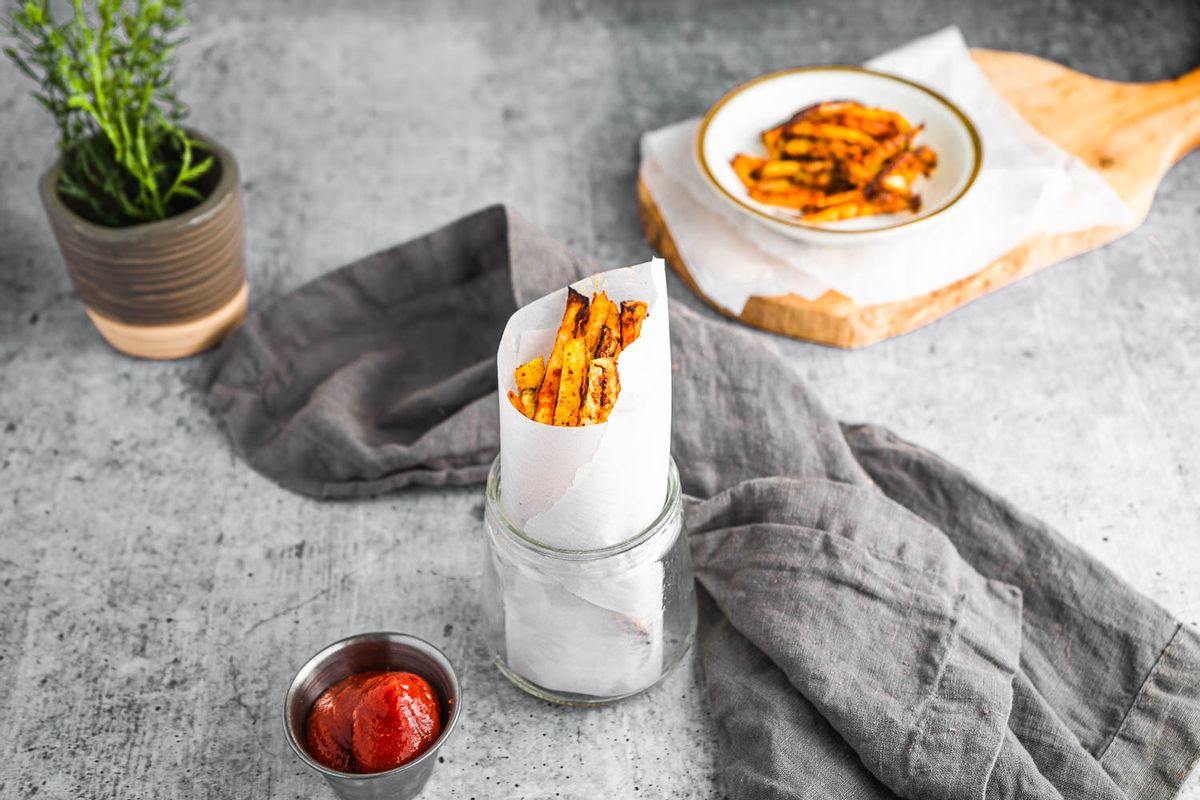 Keto Air Fryer Kohlrabi Fries