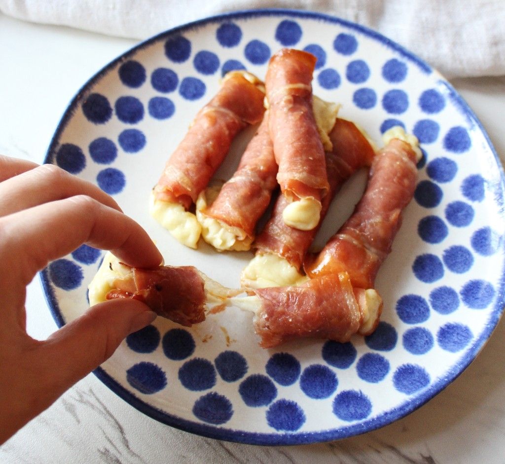 Keto Crispy Prosciutto Mozzarella Sticks