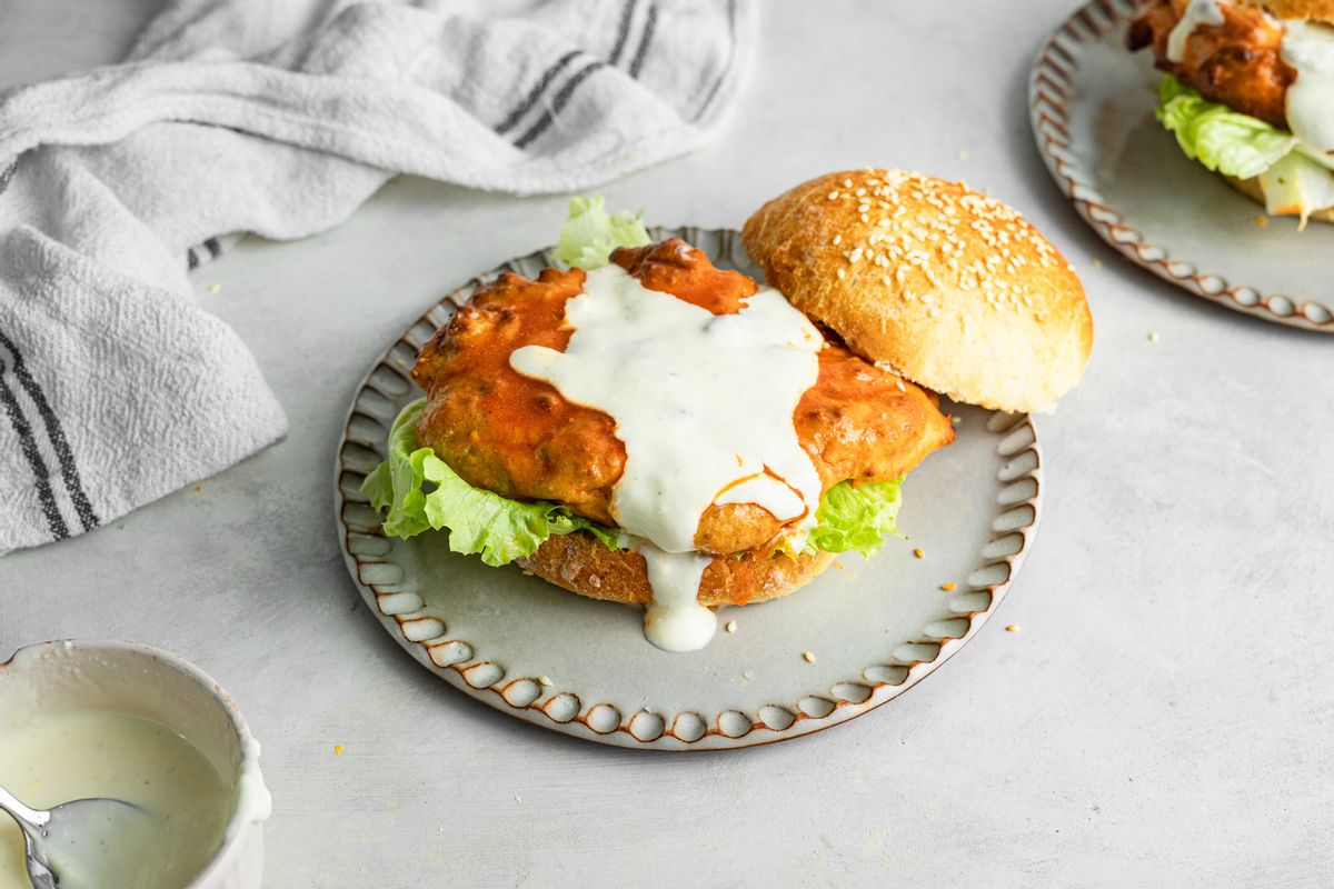 Best Keto Plant Based Buffalo Cauliflower Burger