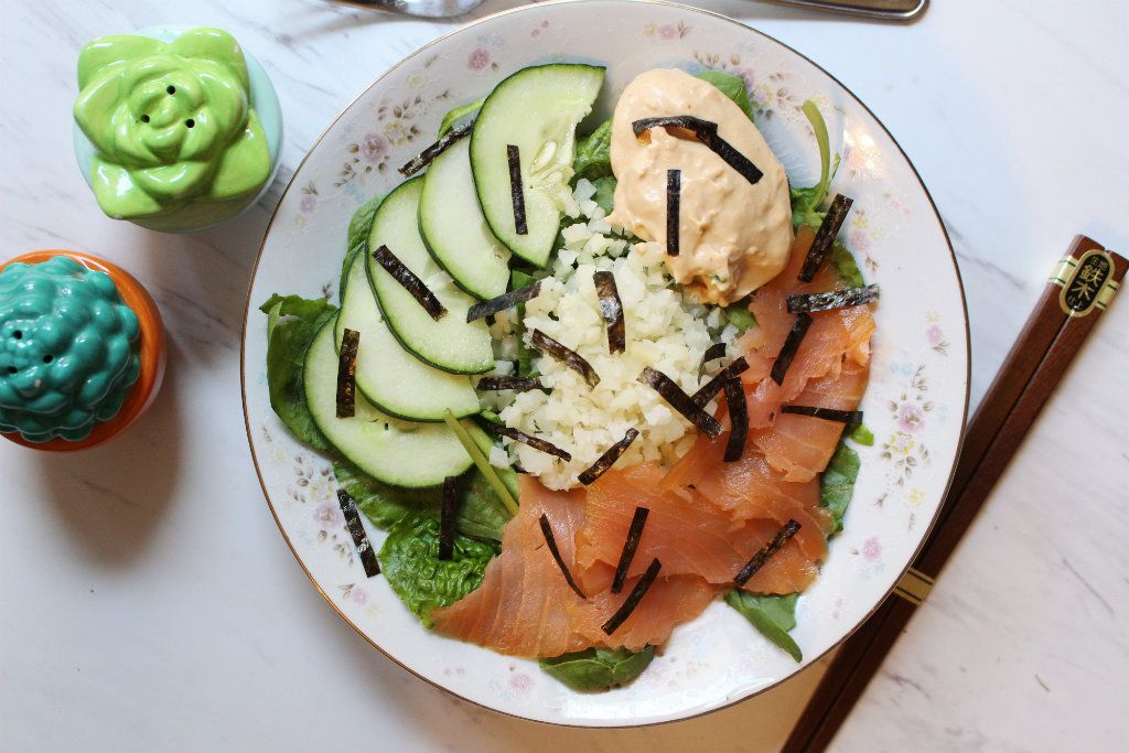 Keto Philadelphia Sushi Salad Bowl