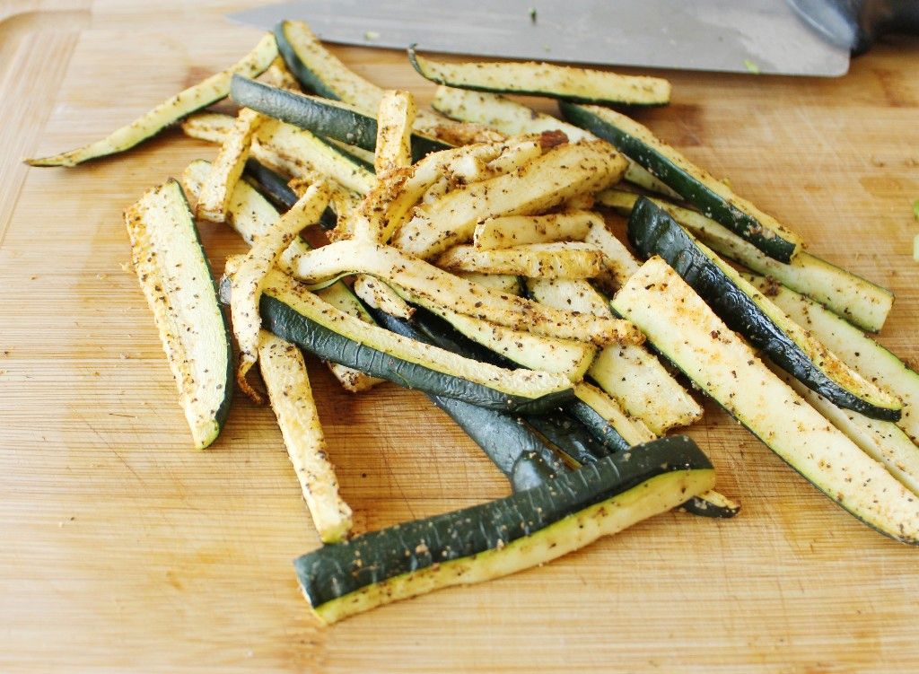 Zucchini Fries Baked Spiralized Zucchini Low Carb Air Fryer Recipe
