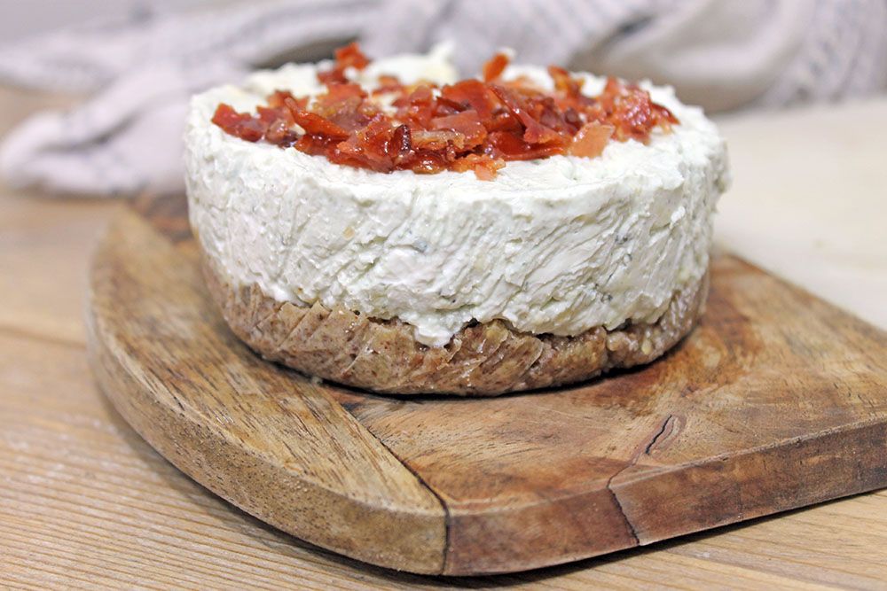 Keto Bacon And Blue Cheese Cake