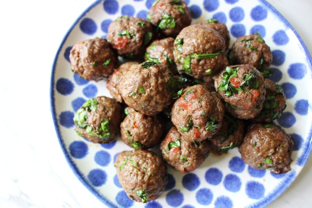 Keto Spinach Pepperoni Meatballs