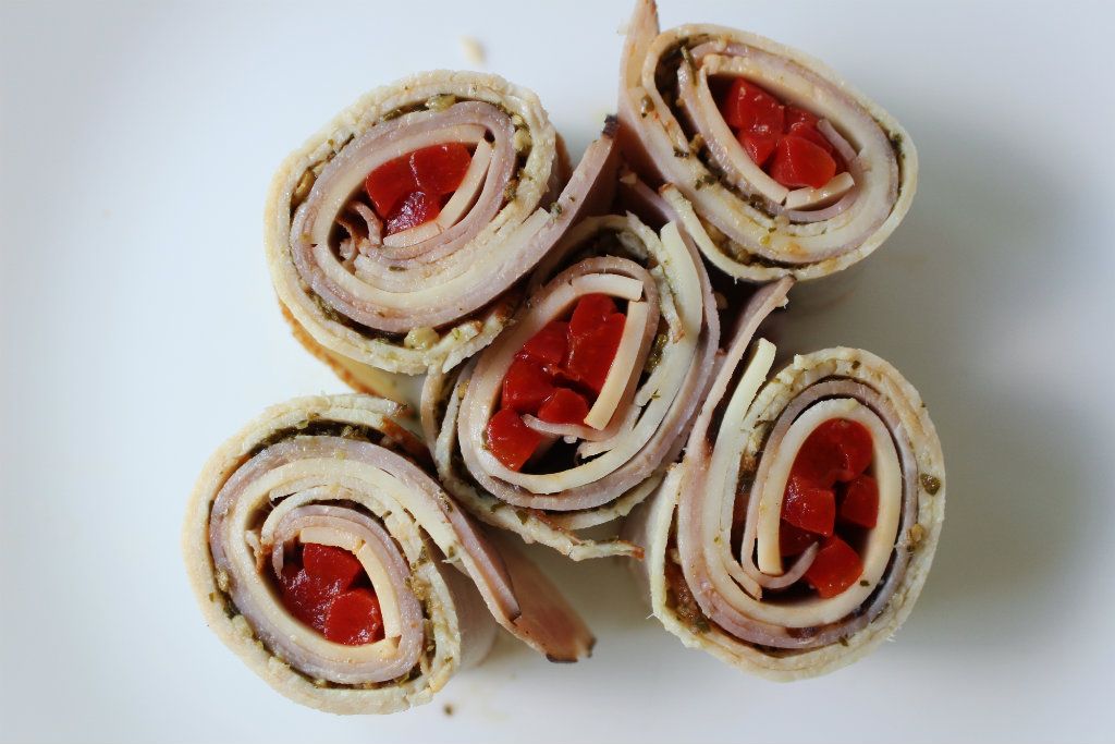 Keto Pesto Deli Pinwheels