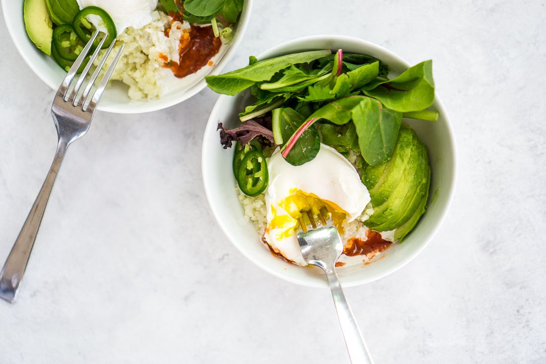 Keto Mexican Poached Egg Breakfast Bowls