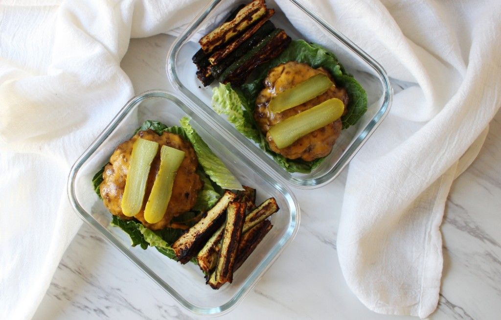 Keto Cheeseburger and Zucchini Fries Meal Prep