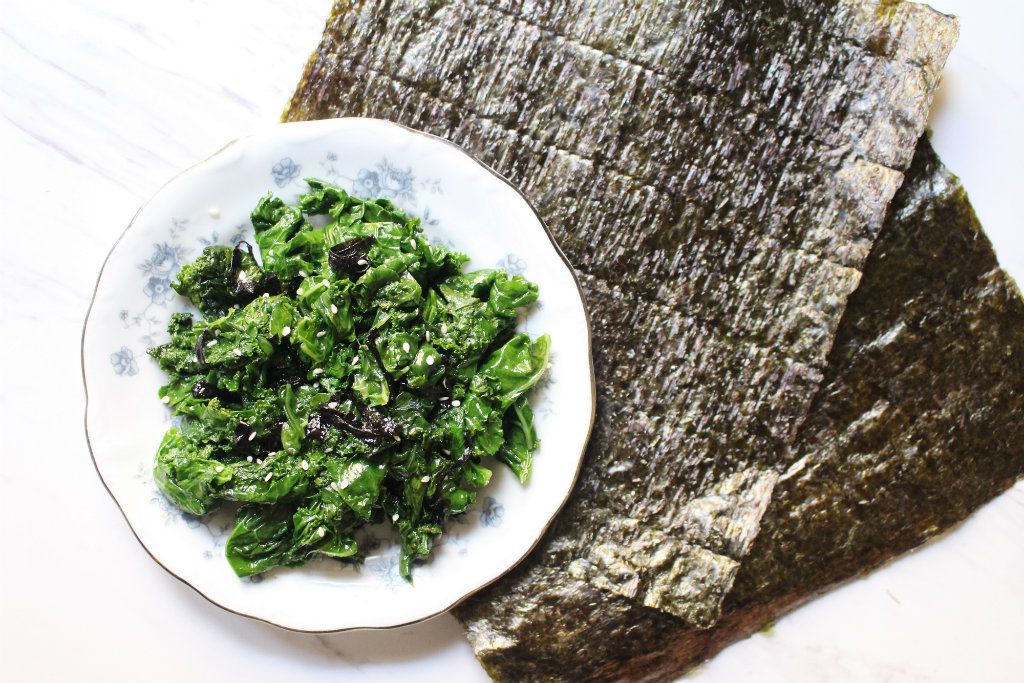 Keto Sesame Kale And Seaweed