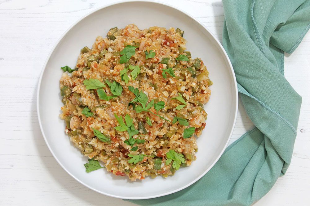 Keto Shrimp And Okra Rice