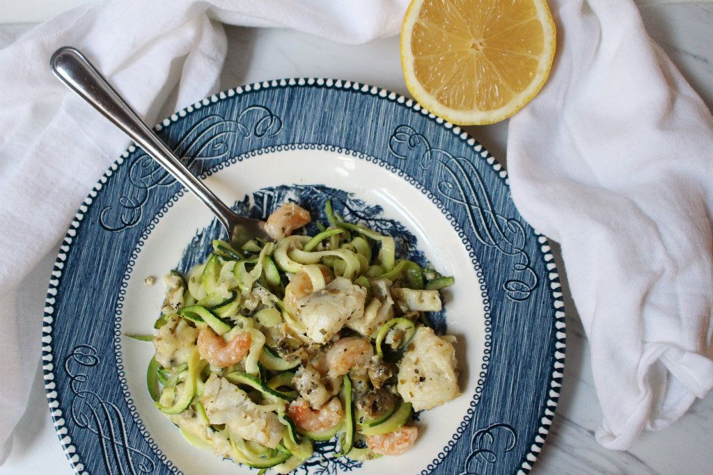 Low Carb Pesce Zoodle Bake