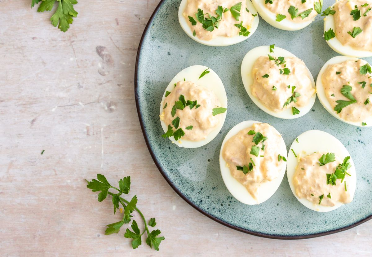 Keto Tuna Deviled Eggs