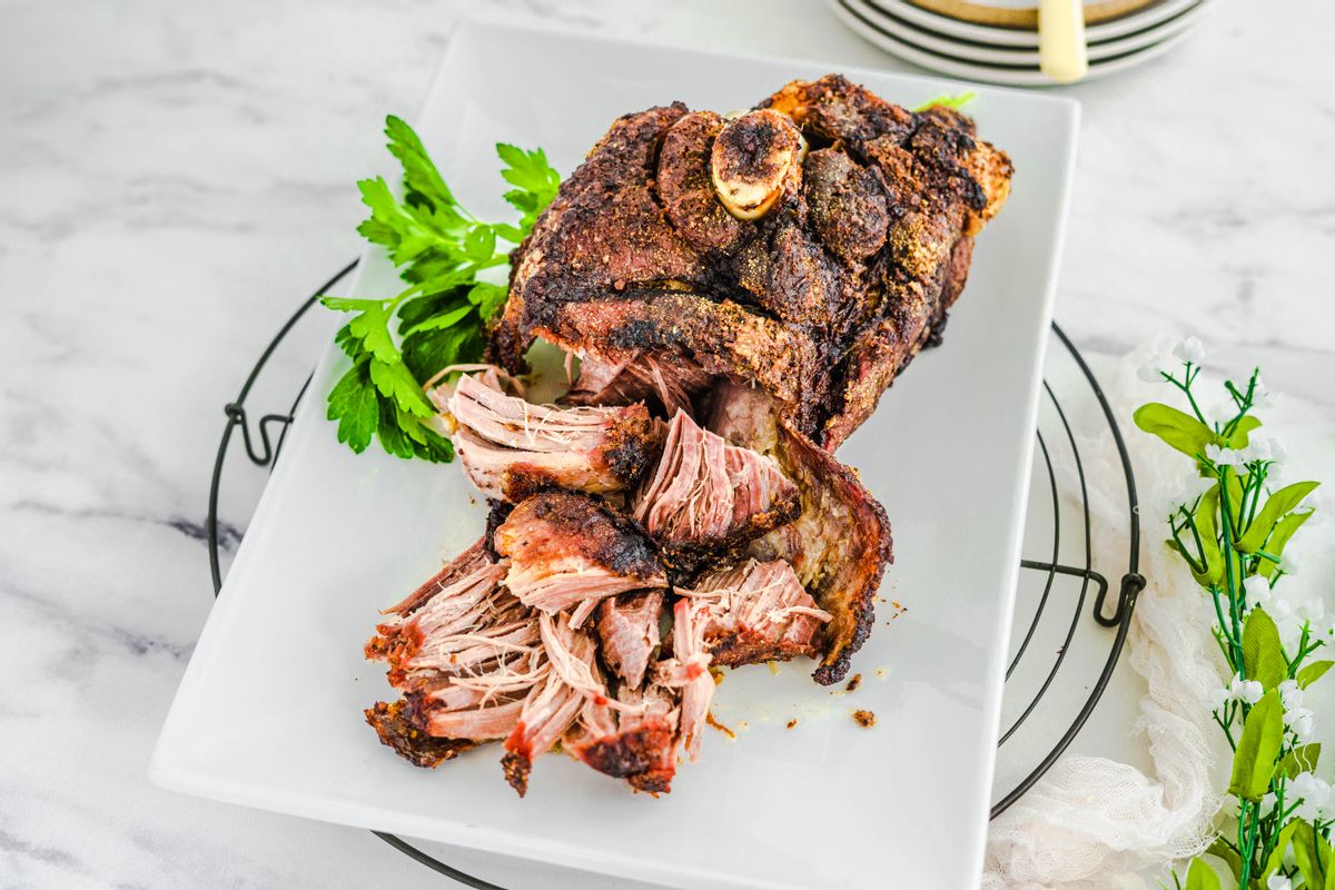 Keto Fall Apart Pork Shoulder with Garlic Mustard Rub