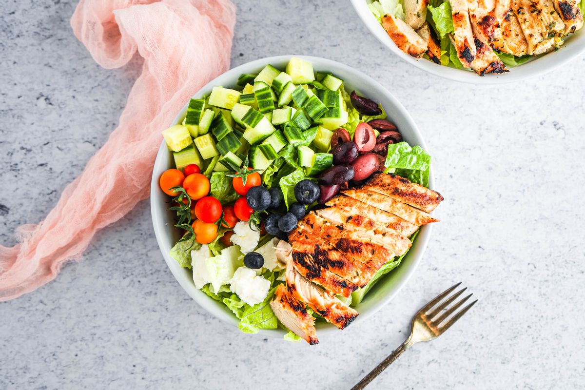 Low Carb OMAD Herbed Chicken Salad with Lemon Vinaigrette