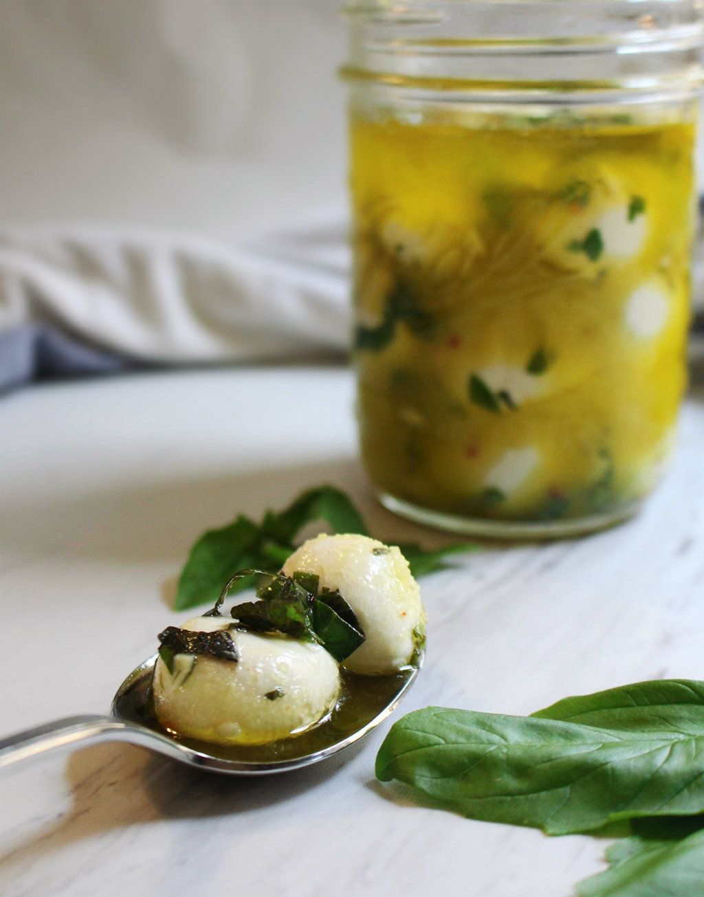 Keto Marinated Mozzarella