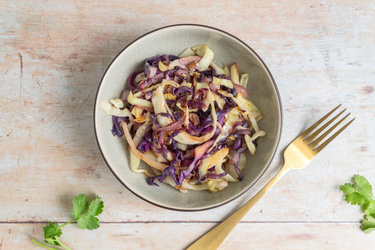 Keto Simple Ginger and Garlic Fried Cabbage