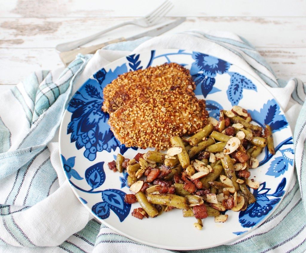 Low Carb Hemp Pork Chops and Green Beans