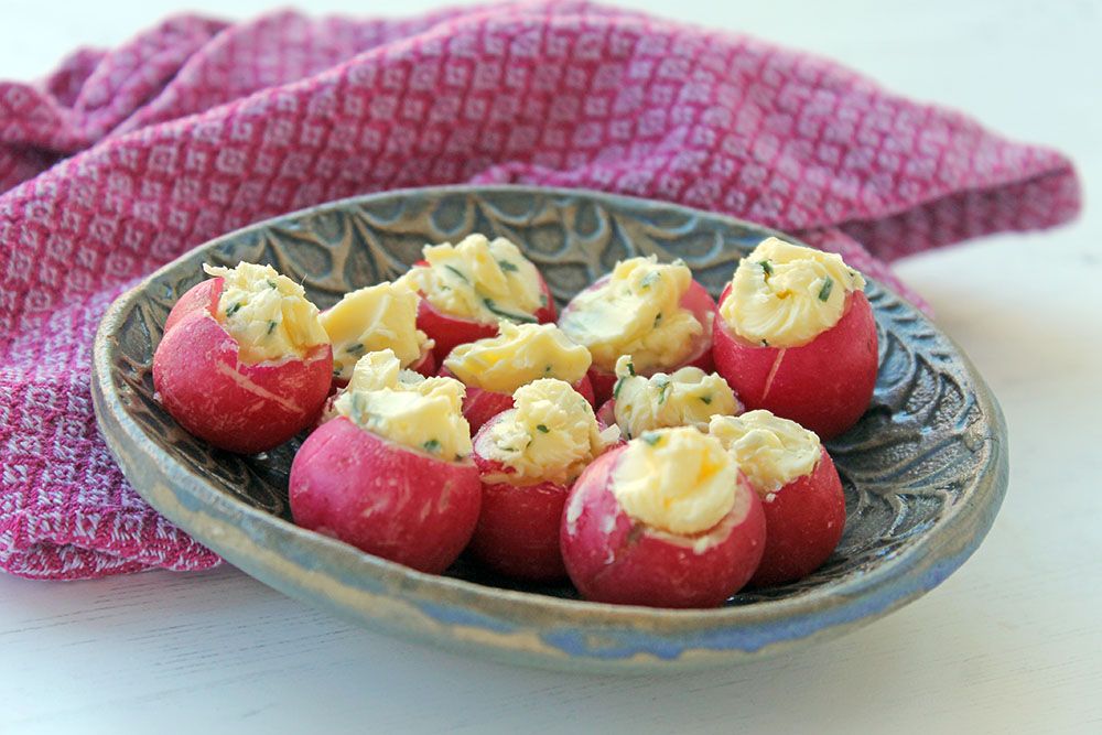 Keto Butter Stuffed Radishes