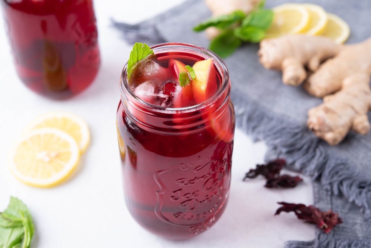 The Best Keto Hibiscus and Ginger Iced Tea