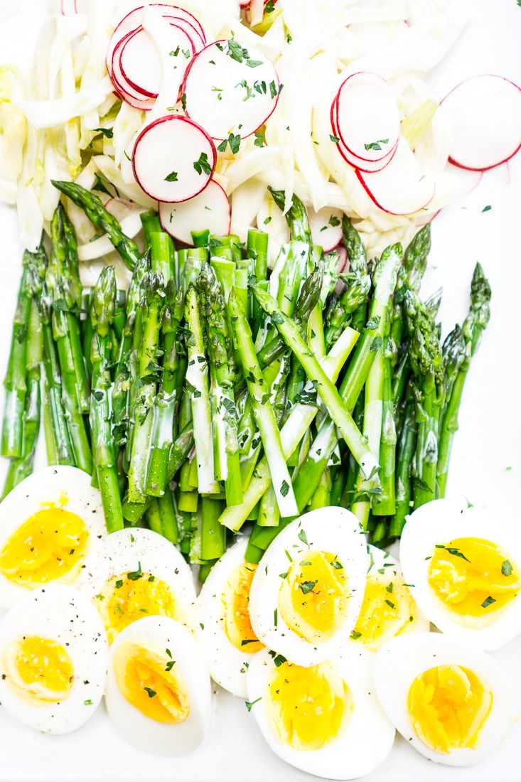 Keto Fennel, Radish, Asparagus Salad