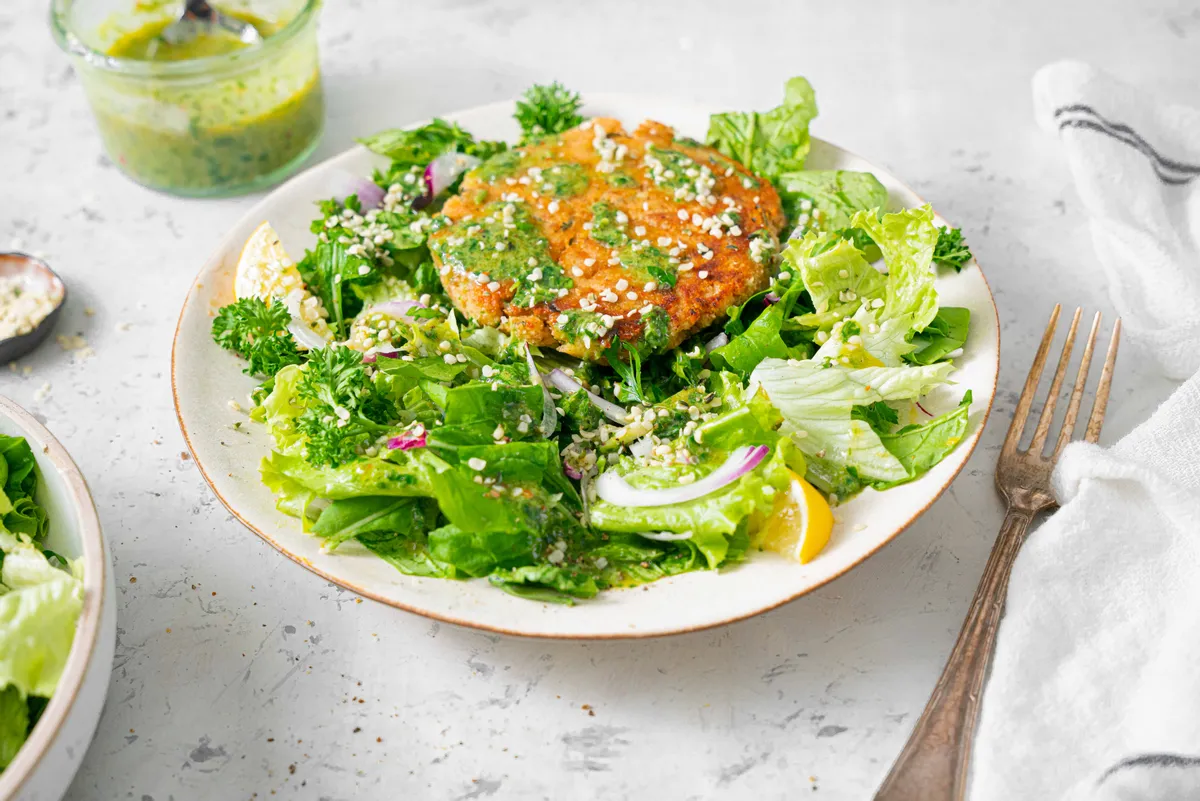 Keto Crispy Tuna Patties Salad