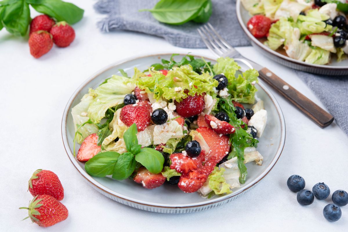 Keto 4th of July Strawberry Salad