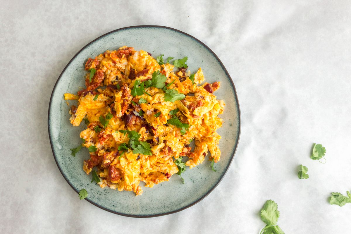 Keto Scrambled Eggs with Chorizo