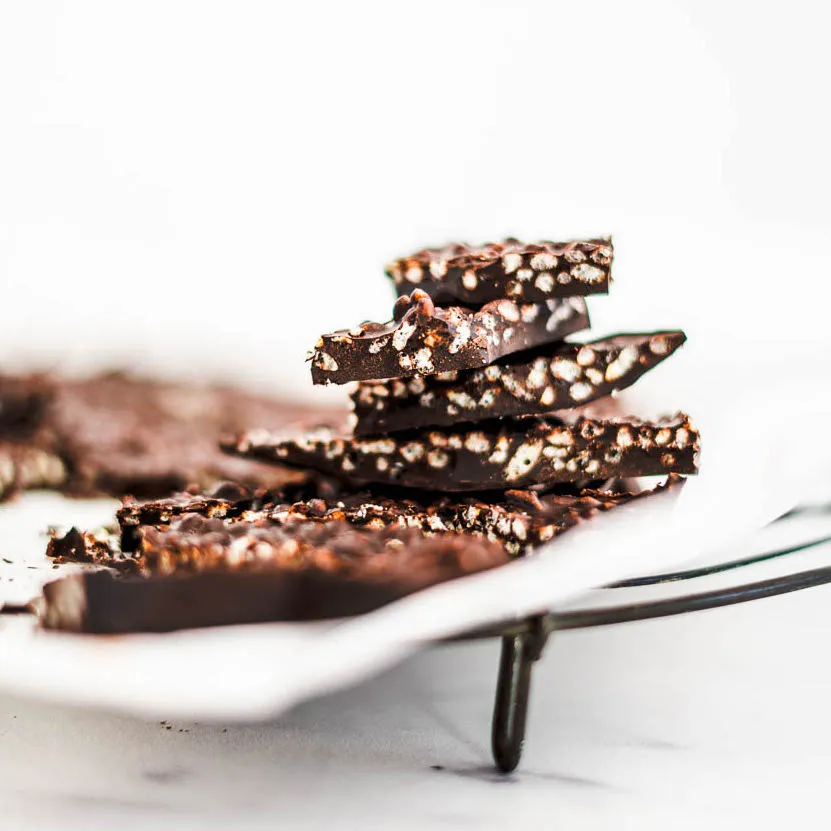 Keto Dark Chocolate Crunch Bars