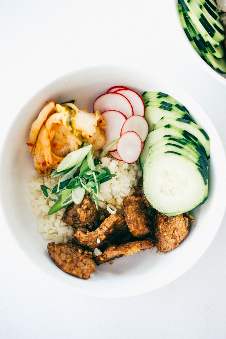 Keto Kimchi Steak Bowls