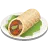 Fast Foods Burrito With Beef Cheese And Chili Peppers
