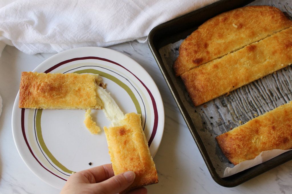 Keto Cheesy Fathead Breadsticks